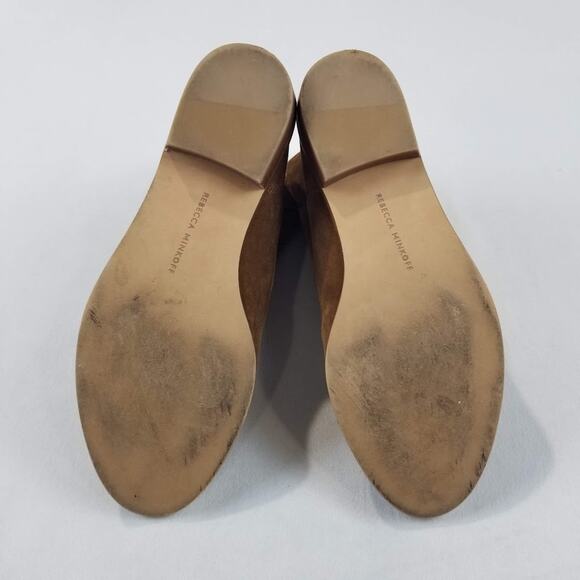 Rebecca Minkoff Boots Womens 7.5 Brown Suede Ankle Western Pull On Low Heel - Picture 8 of 10